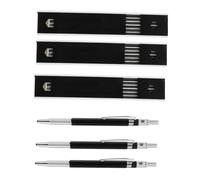 Alipis 3 Sets Mechanical Woodworking Pencils with Graphite Refill Moisture Resistant Engineering Marking Pens for Drawing Sketching Technical Drafting Comfortable Portable Design
