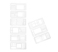 Alipis 3 Sets Plastic Journal Stencils for Dot Grid Journals and Rings, Reusable Planner Stencil Set for Organizing Tasks and Tracking Progress in Personal Journaling and Team