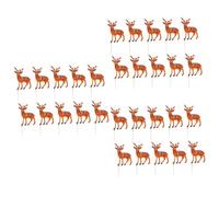 Alipis 30 Pcs Christmas Deer Shape Cake Picks Toppers for Cupcakes Muffins and Cakes for Holiday Parties to Create Festive Atmosphere