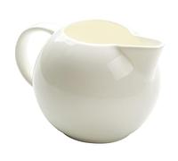 Alipis 300 Ml Ceramic Pitcher Coffee Pitcher White Comfort-Grip Handle Serving Hot Or Warmed Contents for Hotel Coffee Shop