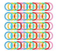 Alipis 300pcs Colorful Plastic Binder Book Rings 20mm Inner Diameter Multi-Color Loose Leaf Ring Clips for Index Cards Notebooks Scrapbooks Office School Supplies