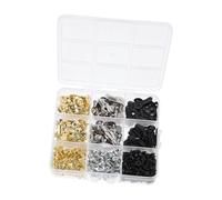 Alipis 300pcs Metal Picture Frame Button Fasteners with Screws Rotating Backing Clips in Gold Silver Black Frame Angle for Hanging Photos Posters Drawings in Home Office Gallery
