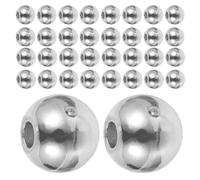 Alipis 300pcs Round Metal Spacer Beads Smooth Copper Jewelry Making Accessories for Bracelets Necklaces DIY Crafting