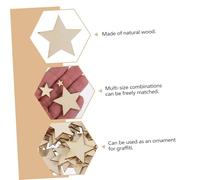 Alipis 300pcs Star Shape Unfinished Wooden Slices DIY Craft Blanks for Painting Wood Burning Wedding Home Decor Art Supplies Assorted