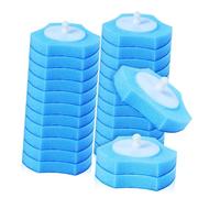 Alipis 30pcs Disposable Soft Sponge Brush Head Replacements for Toilet Bowl Cleaner Easy to Attach Multi-surface Use for Bathroom Sink Tiles and Floor Drains Cleaning
