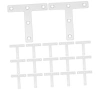 Alipis 30pcs Heavy Duty Stainless Steel Angle Connectors T-Shaped Corner Braces for Furniture Support DIY Projects Shelf Reinforced Metal Plates
