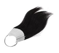 Alipis 30pcs Human Hair Color Boards with 30 Real Hair Dye Sample Bundles 3-level Color Shades for Salon Testing and Accessories