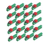 Alipis 30pcs Mini Wooden Clips with Ladybug Design Small Craft Pegs for Photo Display Memo Card Holders DIY Decoration Tools for Wedding Party and Home Organization