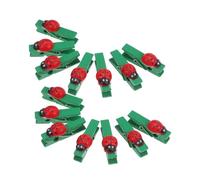 Alipis 30pcs Mini Wooden Ladybug Photo Clips Small Craft Pegs for Photos Paper and Memo Cards DIY Decoration Compact Lightweight Holder for Handmade Projects