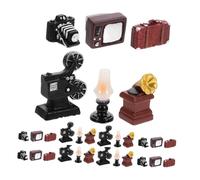 Alipis 30Pcs Miniature Vintage Phonograph Home Decor Retro Resin Dollhouse Accessories Classic Tiny Furniture for Living Room Study Evokes Memories Elevates Style