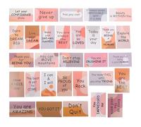 Alipis 30Pcs Small Motivational English Quote Cards for Students and Employees, Bohemian Style Encouragement Cards for Office and School Use, Stress Relief and Self-Inspiration