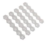 Alipis 30pcs Stainless Steel Hexagon Number Key Tags 1-30 with Key Rings Metal Id Labels for Office, Hotel, Dormitory, and Event Use