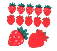 Alipis 30Pcs Strawberry Cupcake Toppers Artificial Berry Decorations for Birthday Parties Summer Picnics and Strawberry Theme Events Safe Elegant Easy to Use