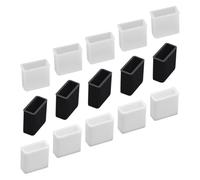 Alipis 30Pcs USB Port Protector Silicone Dust Plugs Set Black White Soft Silicone USB Stopper Caps for Charging Cable Outlet Covers Anti-Dust Cover for Electronic Devices and