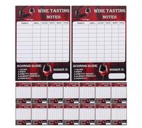 Alipis 30pcs Wine Tasting Score Cards for Blind Tasting Wine Evaluation Aroma Notes Sheets for Party Events Collector Use