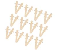 Alipis 30pcs Wood Pieces for Crafts Unfinished Wooden People Cutouts for Beige Easy Cleaning Fine Motor Skills Development Crafts at Home