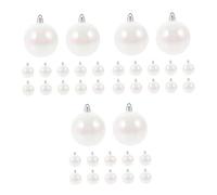 Alipis 36 pcs Hanging Ball Ornaments Plastic Decorative Spheres White Party Decoration for Birthday Festival Home Ceiling Window