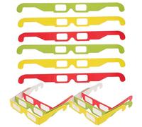 Alipis 36pcs Assorted Colour Paper 3d Glasses for Festivals and Large-scale Displays, Lightweight Prism Glasses to Enhance Visual Experience with Vibrant Light Effects for Party Favors