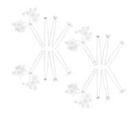 Alipis 36pcs Bridal Hair Pins with Fake Pearls and Rhinestone Flowers U-shaped Decorative Clips for Wedding Prom Bridesmaids and Women Formal Hairstyles