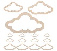 Alipis 36PCS Wooden Cloud Hoops Dream Catcher Frame DIY Craft Macrame Ring Flower Wreath Supplies for Bedroom Nursery Wall Hanging Cloud Room Decor