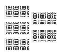 Alipis 3d Scanner Reflective Film Marking Points 0.15mm Thick High-reflective Reference Dots for Accurate Tracking 5 Sheets with 50 Markers Suitable for Optical Scanning