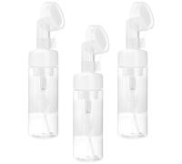 Alipis 3Pcs 150Ml Foaming Pump Bottle with Brush Head, Portable Mousse Foams Dispenser for Travel, Refillable Foaming Hand Soap and Facial Cleanser
