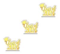 Alipis 3pcs 2024 Graduation Party Decorations 2024 Wooden Table Adornments School Leavers End of School Celebration Supplies