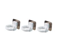 Alipis 3Pcs Adjustable Non-drilling Shower Gel Bottle Stand Wall-mounted Heavy-duty Storage Racks White for Bathroom Kitchen Toilet Organization