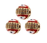 Alipis 3pcs Alloy Eye Link Charm Beads Evil Eye Bead Connector Skin Friendly Not Easy to Fade DIY Craft Accessories for Relatives Family