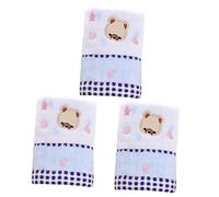 Alipis 3pcs Bath Cotton Towel Cotton Jacquard Pattern Cartoon Boy Girl Small Face Towel for Newborn Muslin Cloths Washcloth Months