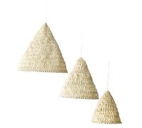 Alipis 3pcs Bohemian Crochet Lampshades White Hemp Rope Woven Light Covers for Bedroom Decor Soft Lighting Romantic Artistic Handcrafted Ceiling Fixtures
