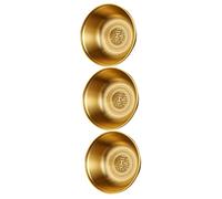 Alipis 3pcs Buddhist Offering Cup for Ritual Use Decorative Copper Temple Cup Chinese Pattern for Worship and Home Decor