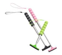 Alipis 3pcs Car Rearview Mirror Cleaner Squeegee Set with Stainless Steel Extendable Handle and Rubber Sponge for Effective Cleaning under Different Weather Conditions