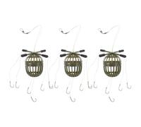 Alipis 3pcs Carp Fishing Feeder Cage Bait Rig with Hooks Freshwater River Lake Bait Feeder for Carp Fishing Equipment
