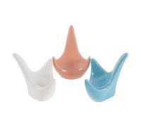 Alipis 3pcs Ceramic Ocarina Stand for 6-hole and 12-hole Ocarinas - Pink White Blue Holder Support Base - Musical Instrument Display Holder for Folk Wind Instruments