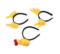 Alipis 3pcs Creative Cartoon Hand Gesture Hairbands with Thumb Up Victory Heart Designs Funny Birthday Party Headband for Women Stylish Hair Management Accessories