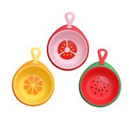 Alipis 3pcs Cute Fruit Washbasin Portable and Lightweight for Travel Home Use Designed for Boy Girl This Cartoon Washbasin is Safe for Newborn Bath Use as Household Daily Face Washing