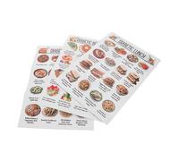 Alipis 3pcs Diabetic Food Chart Poster Set for Meal Planner with Diabetes Grocery List Low Diet Food Guide Visual Healthy Eating Chart for Pre Diabetes Family-friendly Meal Planning