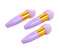 Alipis 3pcs Diagonal Cutter Makeup Pads Soft Sponge Applicator for Powder Foundation Blending Reusable Handle for Daily Use