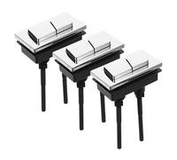 Alipis 3pcs Dual Flush Toilet Button Replacement: Plastic Rectangular Push Buttons for Toilets Cistern Flushing Pusher Bathroom Spare Parts