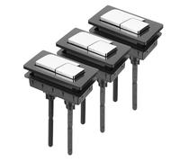 Alipis 3pcs Dual Flush Toilet Button Replacement: Plastic Rectangular Push Buttons for Toilets Cistern - Plastic Flushing Pusher Bathroom Spare Parts