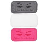 Alipis 3pcs Eyelash Extension Forehead Pads Soft Cloth False Lashes Tool for Salon Home Use Lightweight Comfortable Headbands in White Eyelash Grafting Aid for Precise Application
