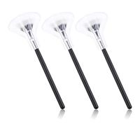 Alipis 3pcs Fan Shaped Mascara Brushes for Lashes with Synthetic Fiber and Wood Handle, Precision Application and Lash Definition, for Mascara Application and Makeup Bag