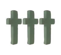 Alipis 3pcs Funeral Floral Foam Cross Green High Density Florist Foam Base for Cemetery and Memorial Service Flower Arrangements for Church Decorations