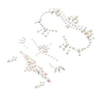 Alipis 3pcs Glow in the Dark Rhinestone Face Stickers Green Fluorescent Face Gems Decals Luminous Crystal for Party Festival EDM Makeup