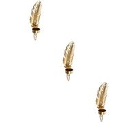 Alipis 3pcs Gold Wall Decor Leaf Shape Candlestick Holder Sturdy Iron Wall Hanging Decor