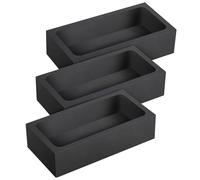 Alipis 3pcs Graphite Ingot Mold for Petroleum Industry High Temperature Resistant Crucibles Metal Melting Furnace Accessories Graphite Construction