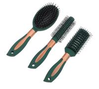 Alipis 3pcs Hair Comb Set for Curly Hair with Airbag Massage Paddle Brush and Curved Vented Detangling Comb Smooth Rounded Teeth for Relief