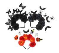 Alipis 3pcs Halloween Headband Ghost Bat Spider Hair Accessories Spooky Costume Headwear for Women and Day Dead Hairband Party Decoration