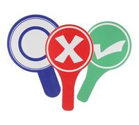 Alipis 3pcs Handheld Voting Paddles Foam Board Score Signs for Classroom Judging Events Lightweight Portable Teacher Supplies